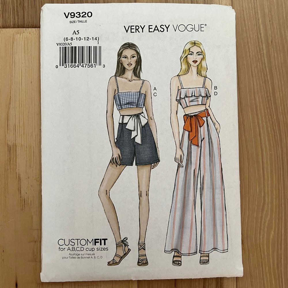 Vogue 9320 Custom Fit Pattern
